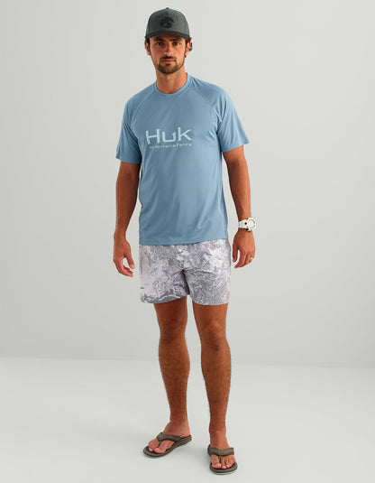 Huk Pursuit Short Sleeve Performance Crew - Blue Shadow