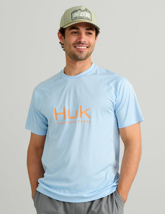 Huk Pursuit Short Sleeve Performance Crew - Coastal Drift