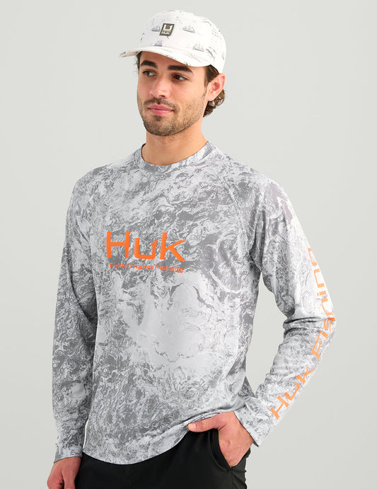 Huk Mossy Oak Pursuit Performance Crew - Mossy Oak Seagull