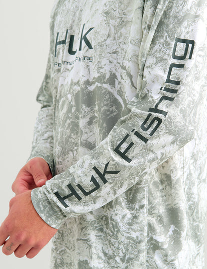 Huk Mossy Oak Pursuit Performance Crew - Mossy Oak Seagrass