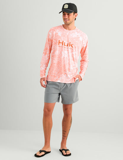 Huk Mossy Oak Pursuit Performance Crew - Mossy Oak Coral Reef