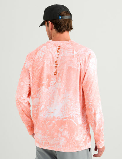 Huk Mossy Oak Pursuit Performance Crew - Mossy Oak Coral Reef