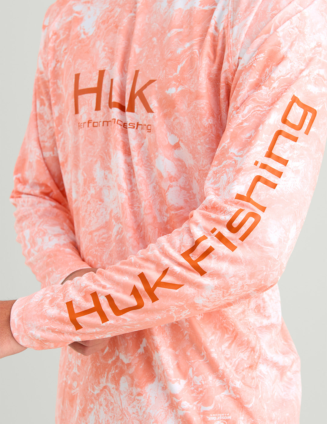 Huk Mossy Oak Pursuit Performance Crew - Mossy Oak Coral Reef