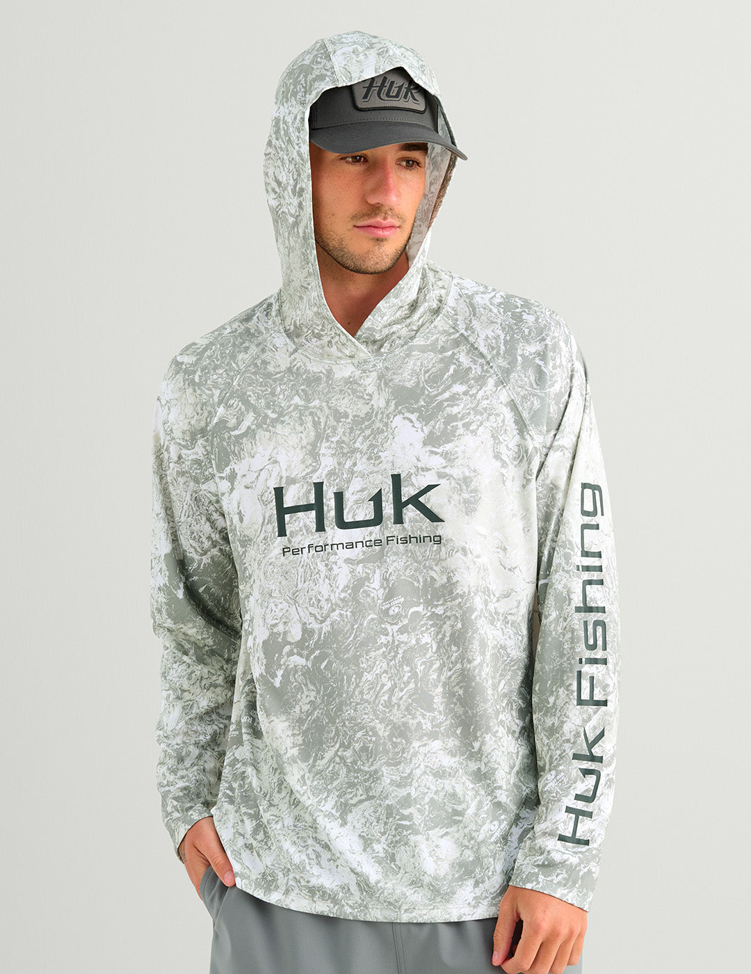 Huk Mossy Oak Pursuit Performance Hoodie - Mossy Oak Seagrass