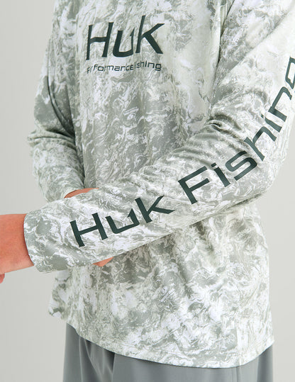 Huk Mossy Oak Pursuit Performance Hoodie - Mossy Oak Seagrass