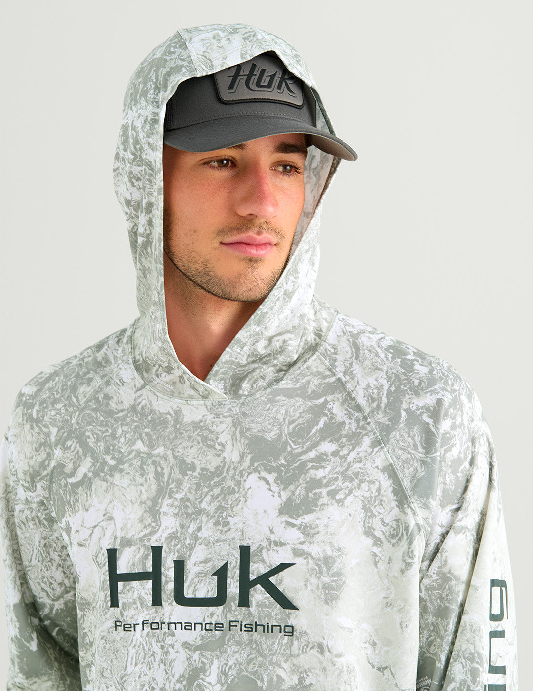 Huk Mossy Oak Pursuit Performance Hoodie - Mossy Oak Seagrass