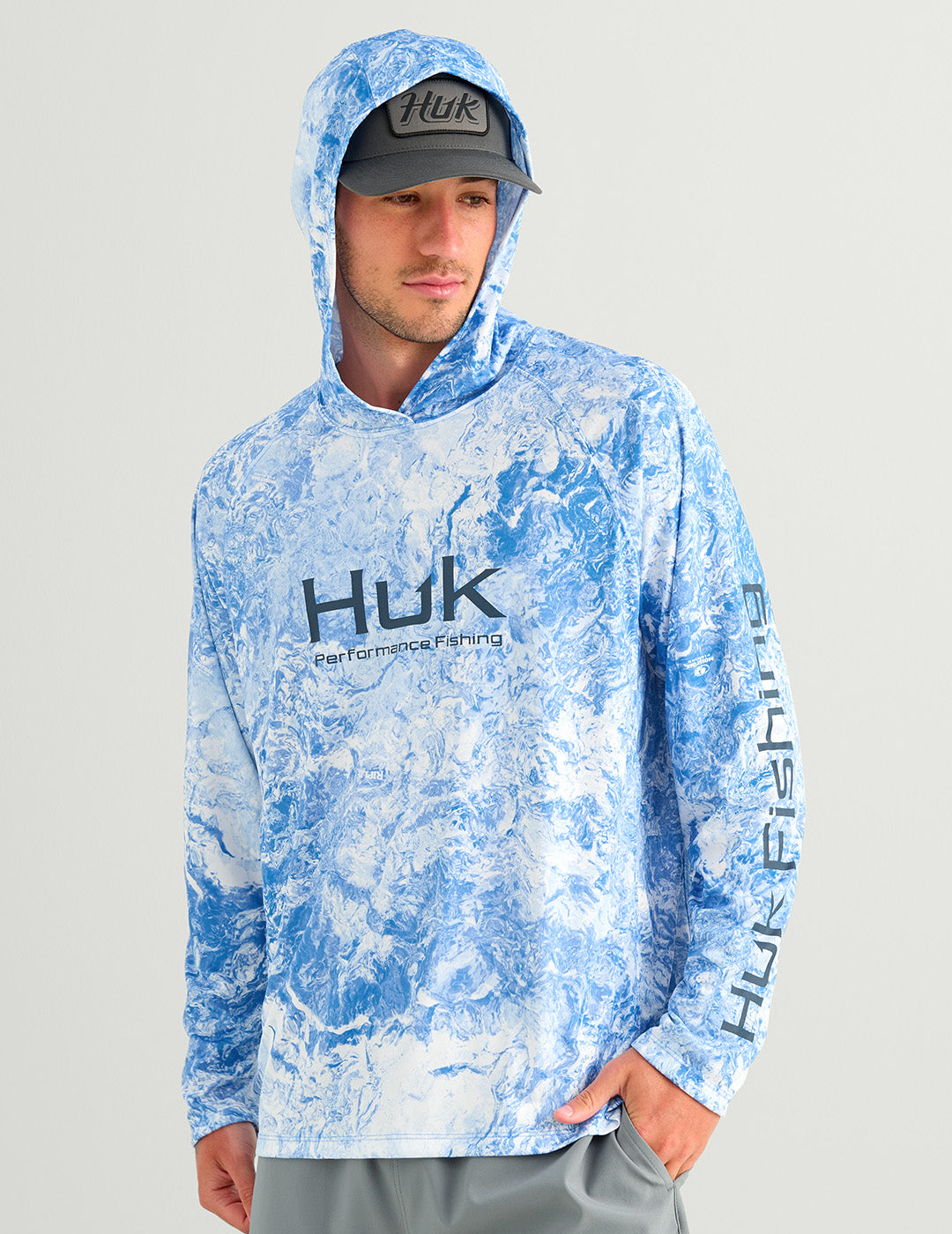 Huk Mossy Oak Pursuit Performance Hoodie - Mossy Oak Regatta