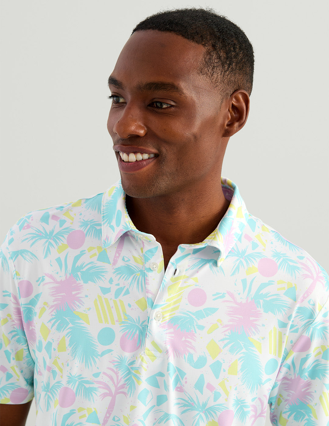 Huk Airweight Performance Polo - White Palm Craze
