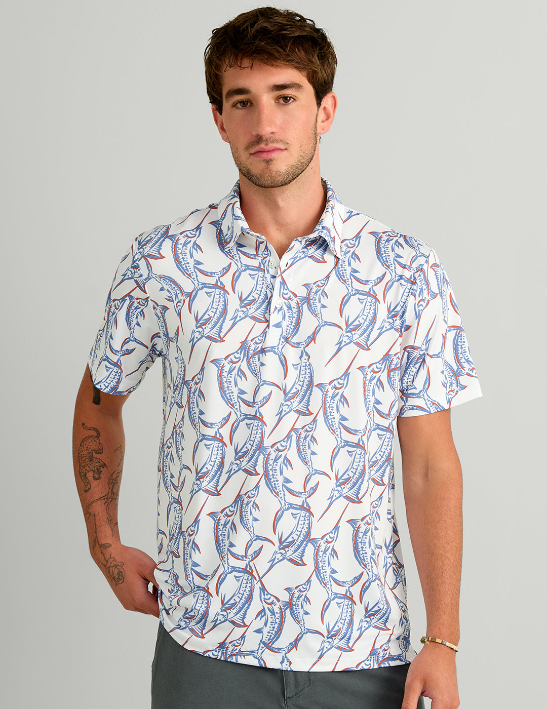 Huk Airweight Performance Polo - White Swordfish