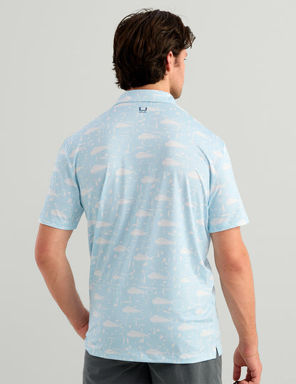 Huk Airweight Performance Polo - Coastal Drift Dolphin