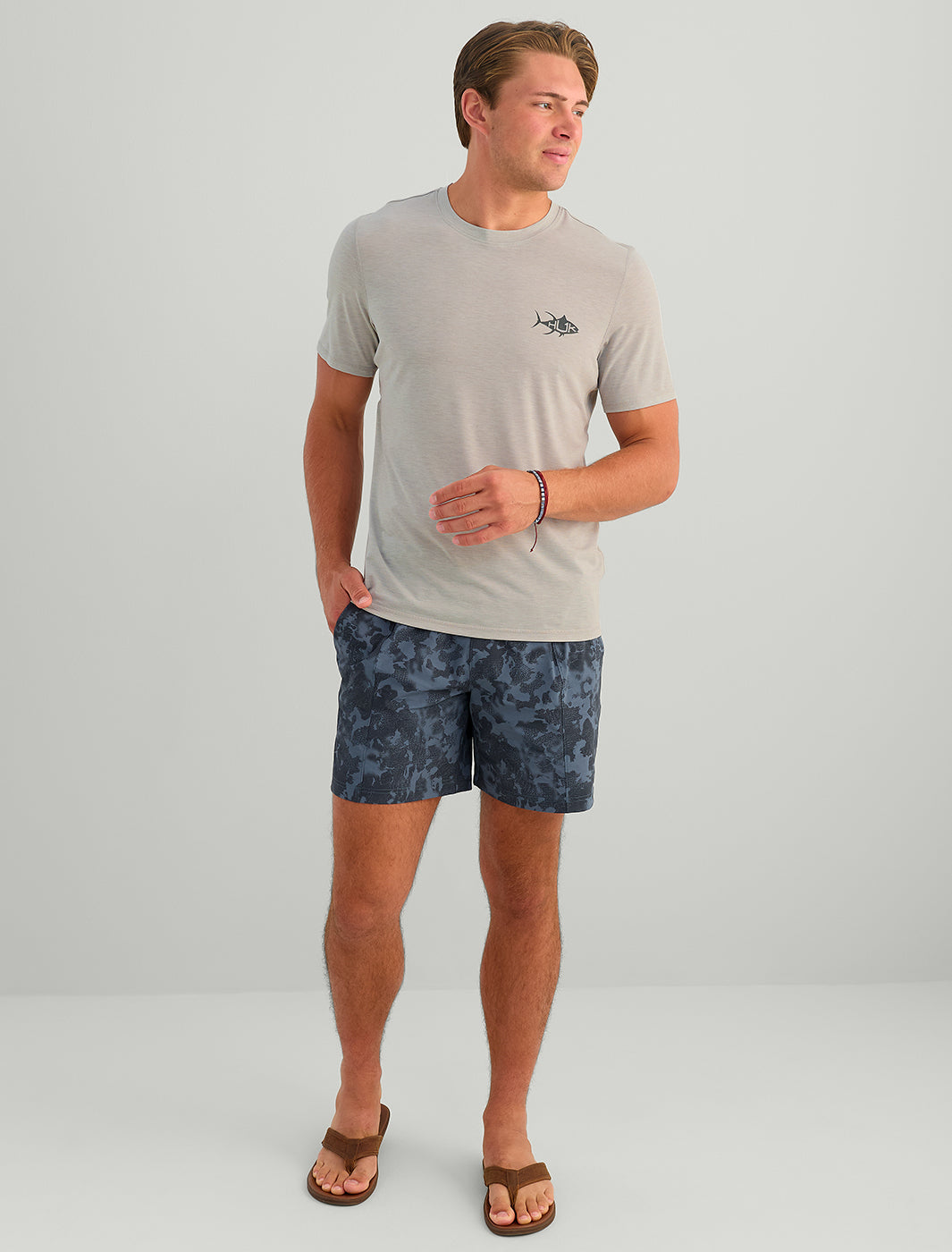 Huk Drift Short Sleeve Performance Tee - Seagull Heather