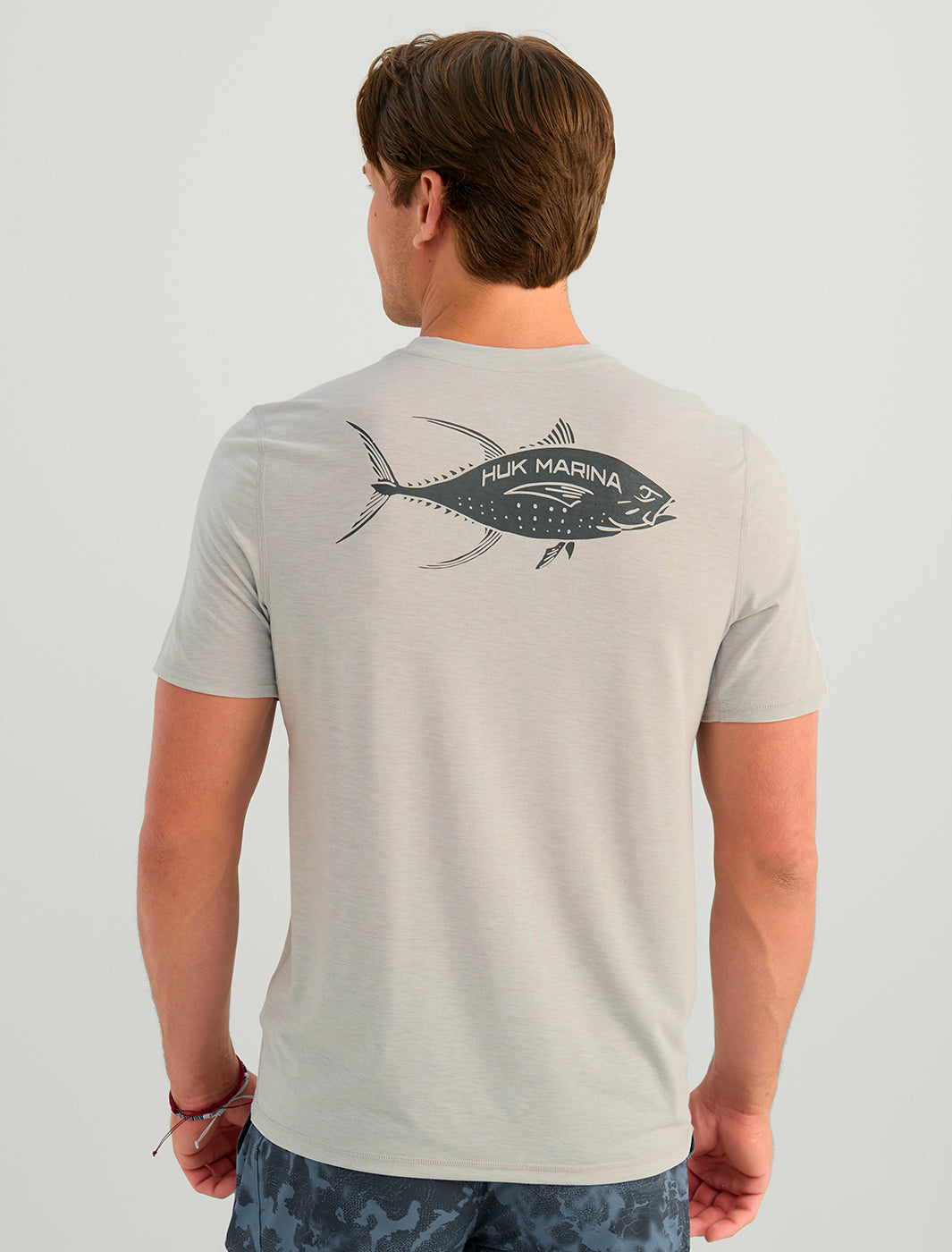 Huk Drift Short Sleeve Performance Tee - Seagull Heather