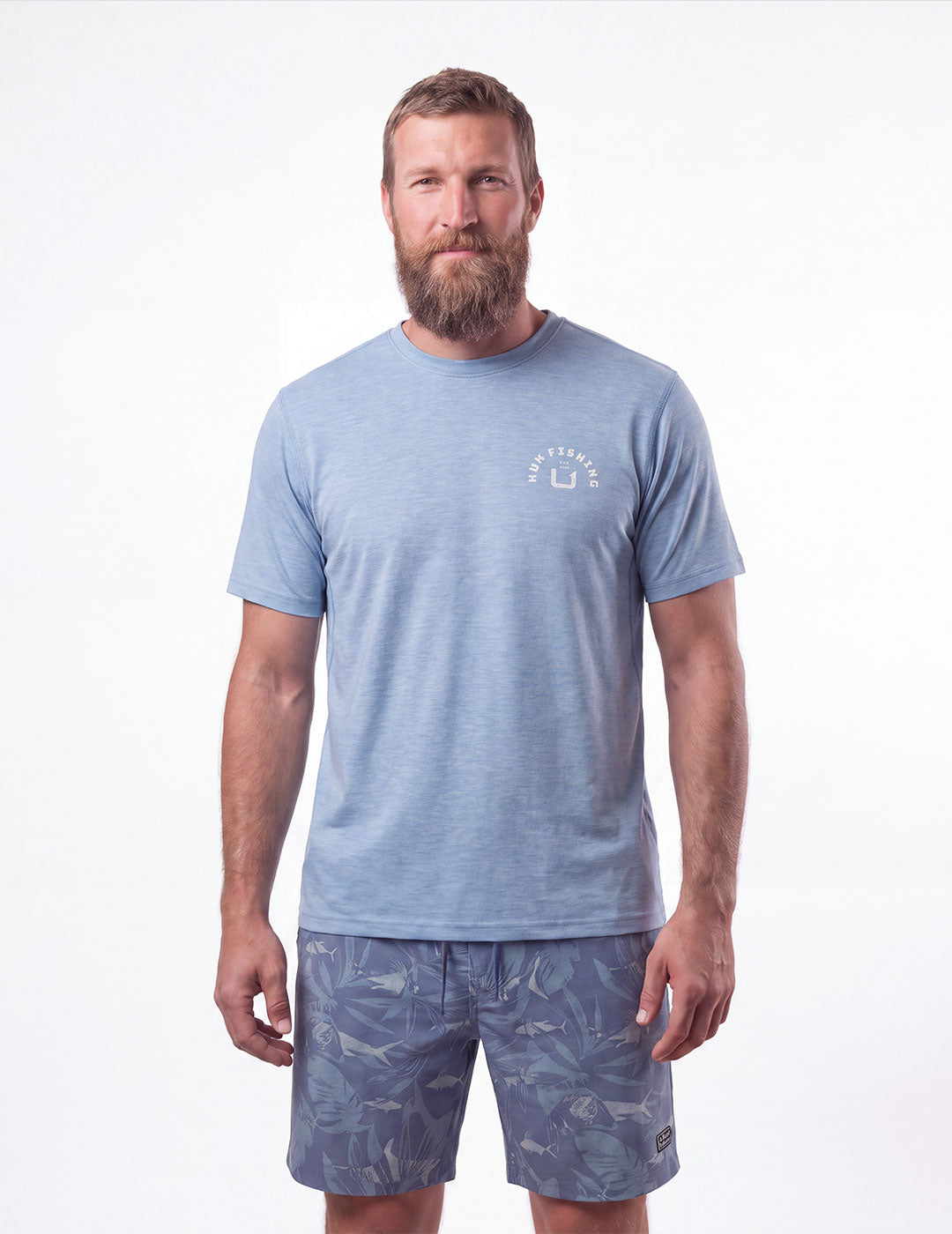 Huk Drift Short Sleeve Performance Tee - Shipyard Heather