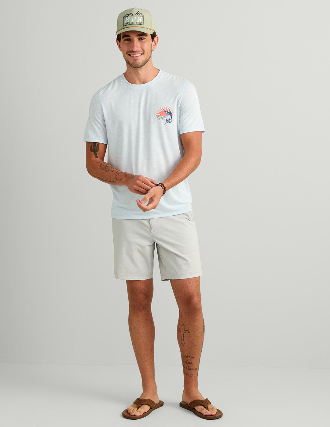Huk Drift Short Sleeve Performance Tee - Coastal Drift Heather