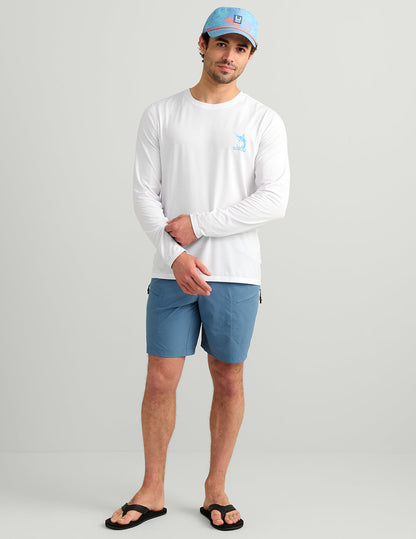 Huk Drift Long Sleeve Performance Tee - White