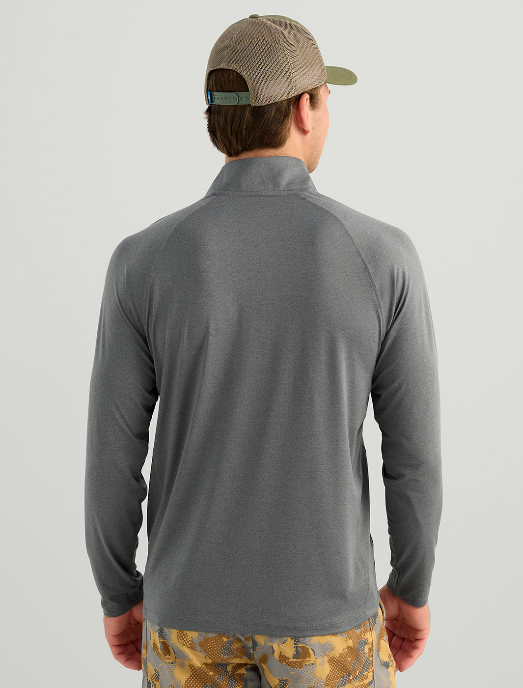 Huk Airweight Heather 1/4 Zip - Anchor Heather