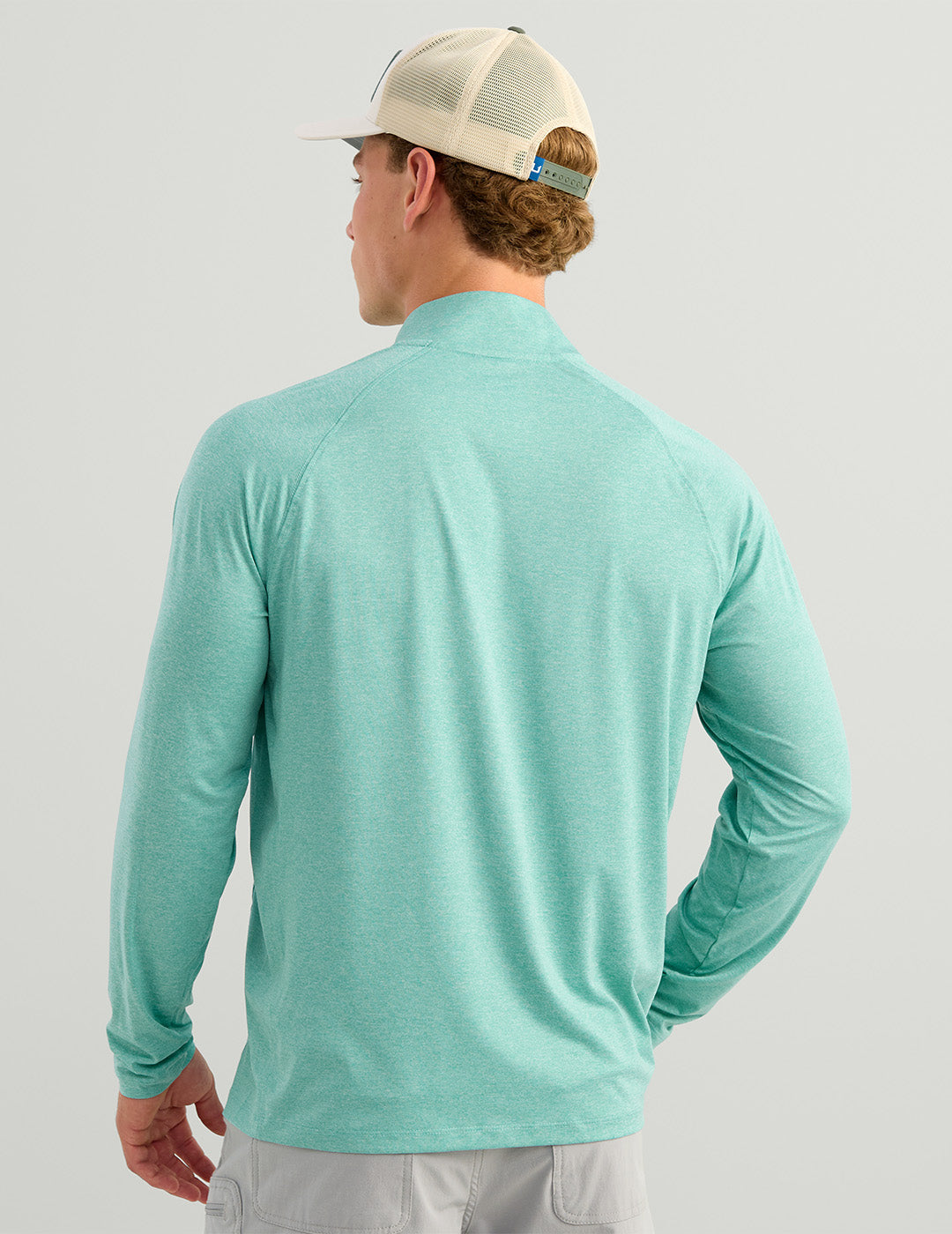 Huk Airweight Heather 1/4 Zip - Marine Blue Heather