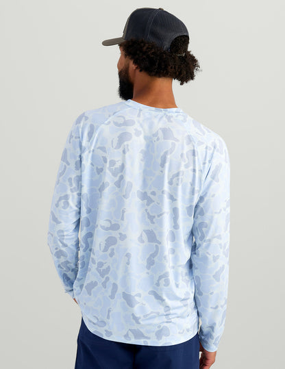 Huk Airweight KC Printed Crew - KC Sky Camo