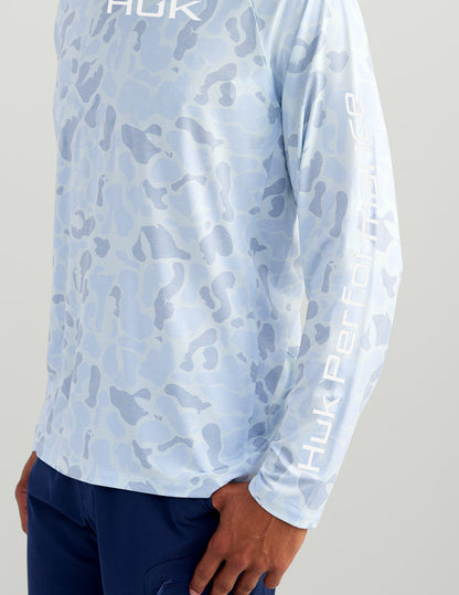 Huk Airweight KC Printed Crew - KC Sky Camo