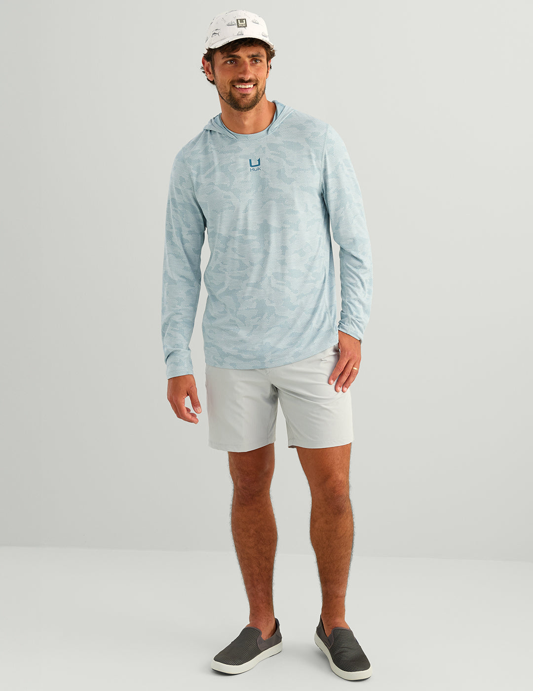 Huk A1A Pro Sun Hoodie - Reefline Camo