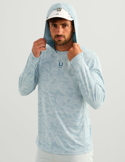 Huk A1A Pro Sun Hoodie - Reefline Camo