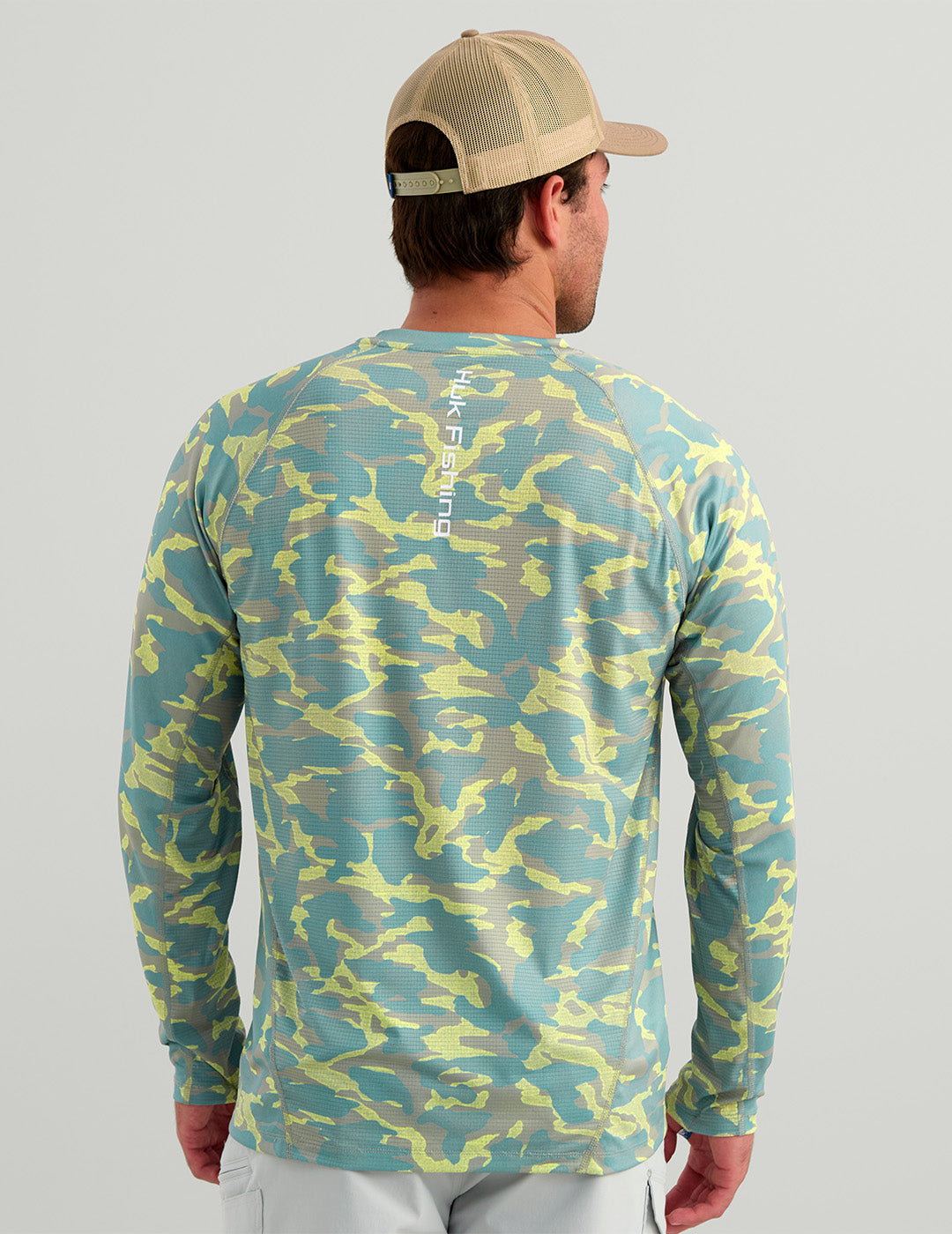 Huk Icon Printed Performance Crew - Seagrass Camo