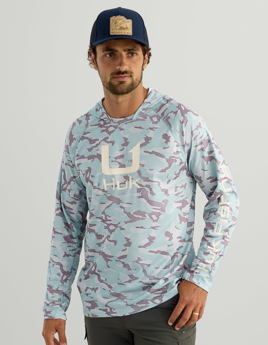 Huk Icon Performance Hoodie - Reefline Grey Camo