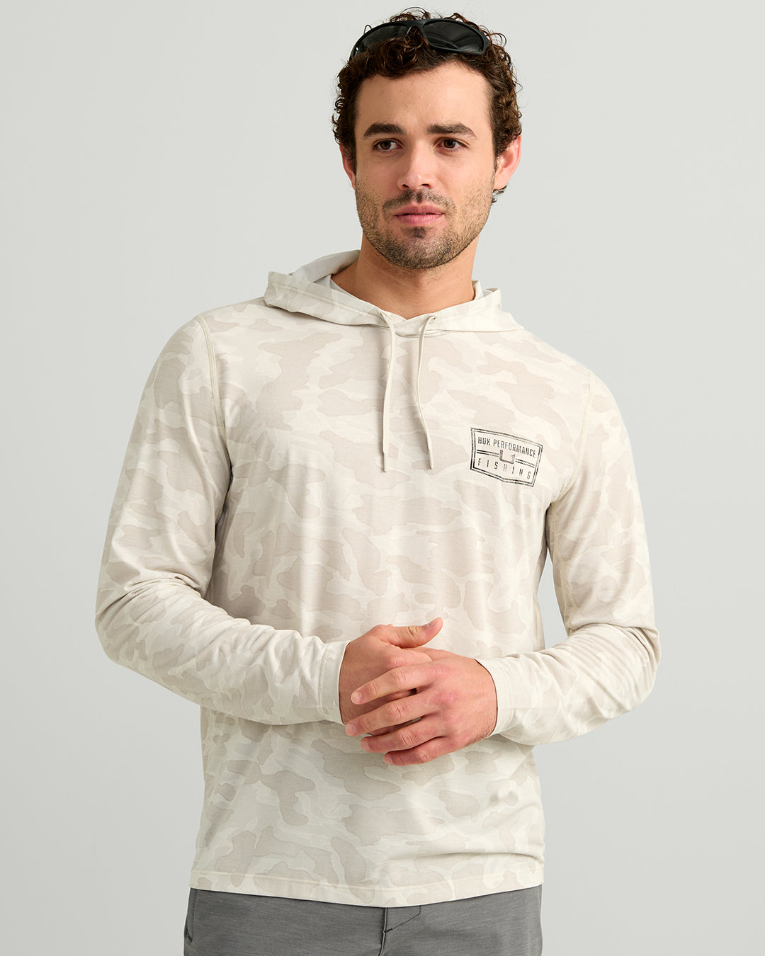 Huk Drift Performance Hoodie Tee - Silver Birch Camo
