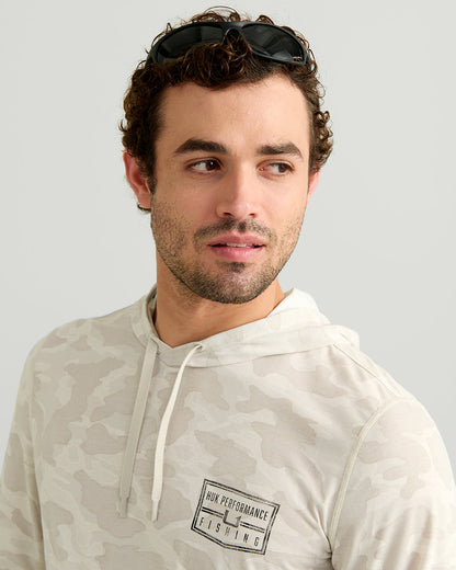 Huk Drift Performance Hoodie Tee - Silver Birch Camo