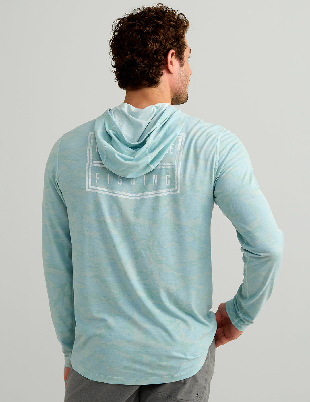 Huk Drift Performance Hoodie Tee - Heron Blue Camo