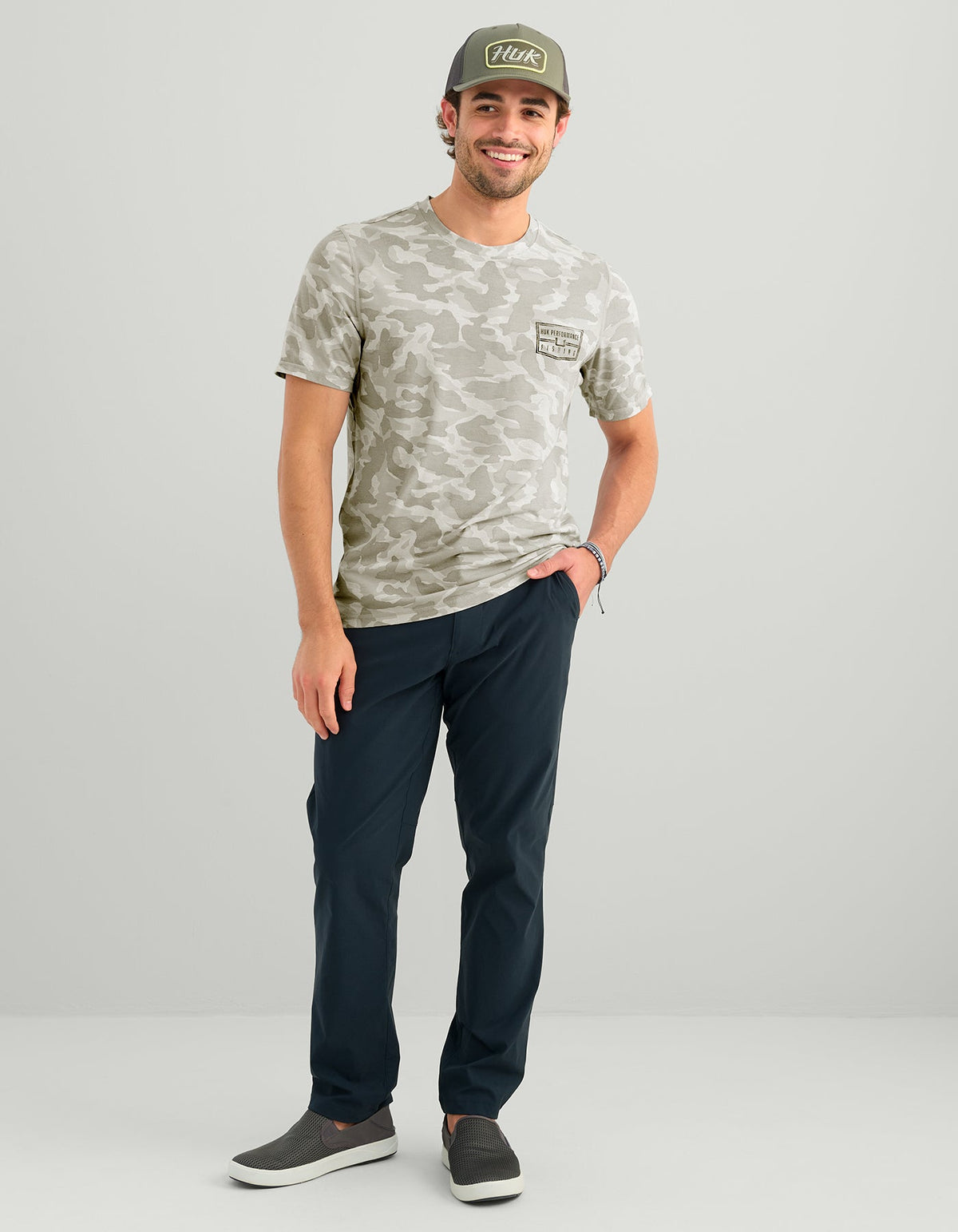 Huk Drift Short Sleeve Performance Tee - Seagull Camo