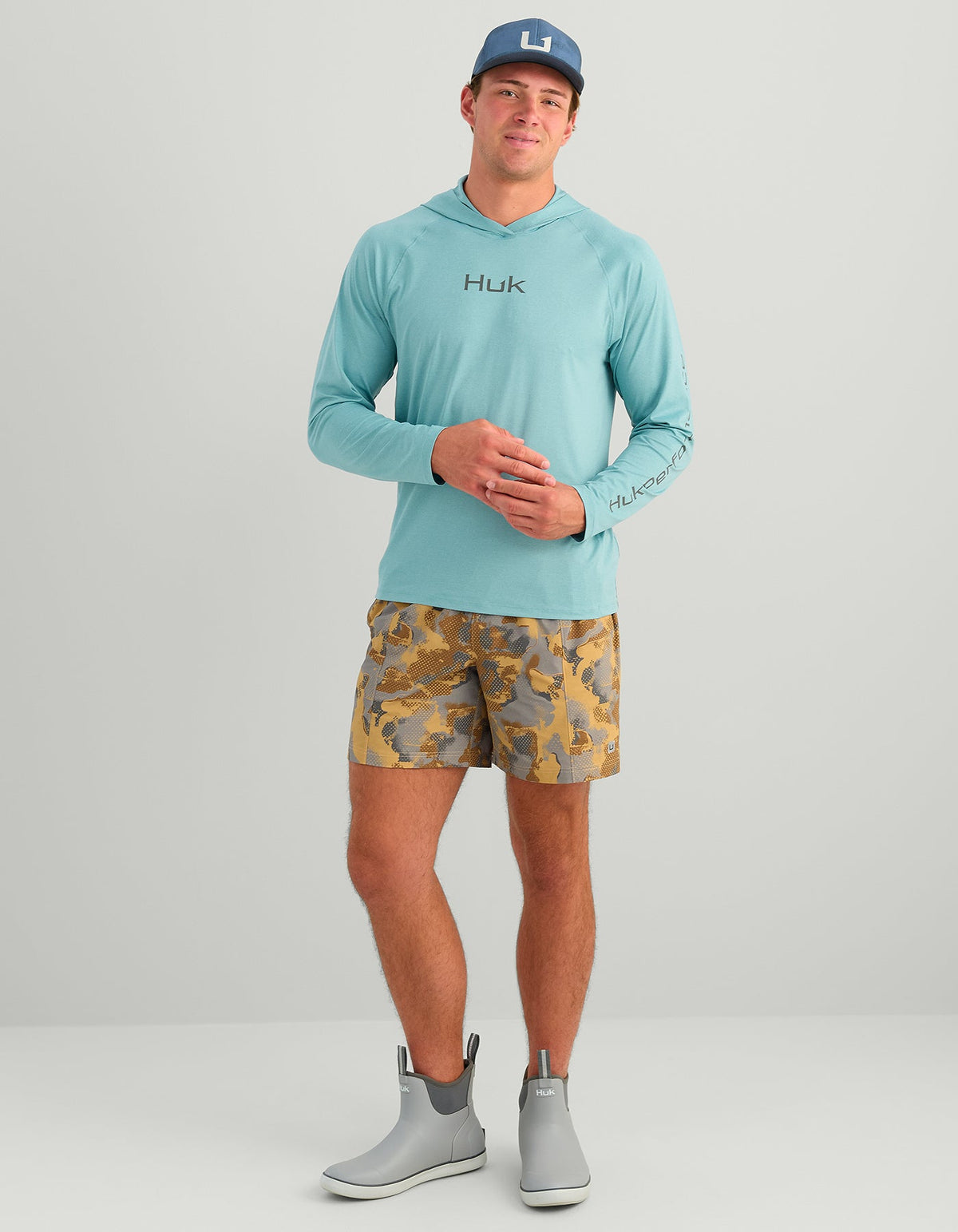 Huk Airweight Hoodie - Reefline Heather