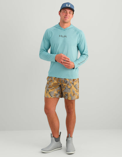 Huk Airweight Hoodie - Reefline Heather