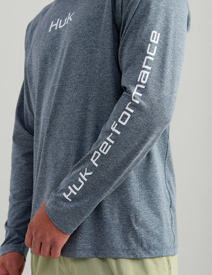 Huk Airweight Hoodie - Stormy Blue Heather