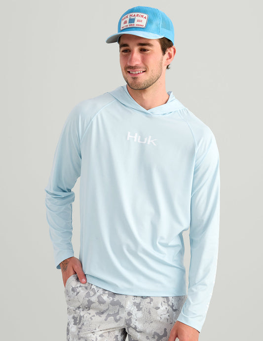 Huk Airweight Hoodie - Coastal Drift Heather