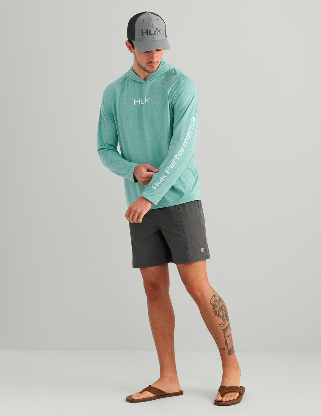 Huk Airweight Hoodie - Marine Blue Heather