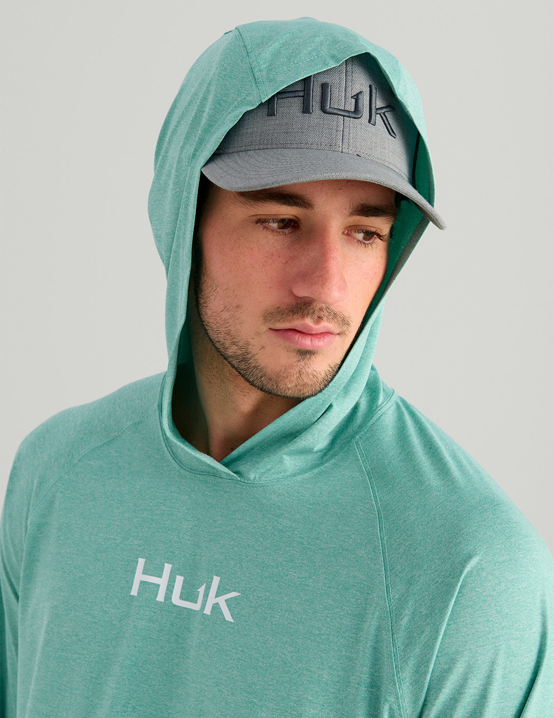 Huk Airweight Hoodie - Marine Blue Heather