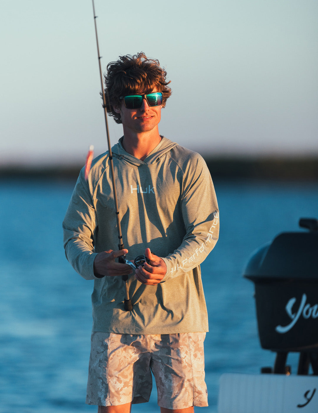 Huk Airweight KC Printed Short - River Rock Estuary Camo