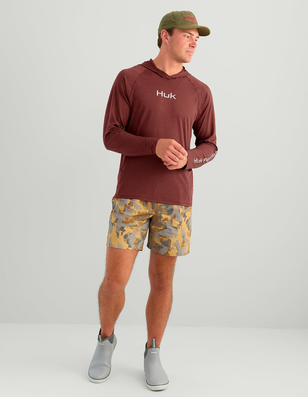 Huk Airweight Hoodie - Port Heather