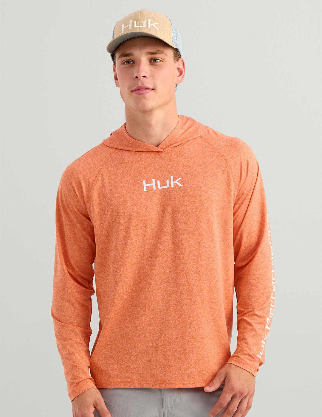 Huk Airweight Hoodie - Dusty Orange Heather