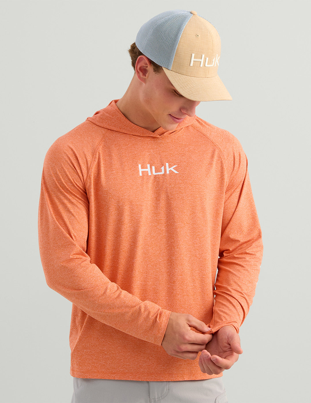 Huk Airweight Hoodie - Dusty Orange Heather