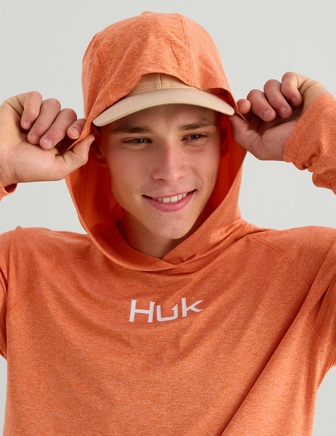 Huk Airweight Hoodie - Dusty Orange Heather