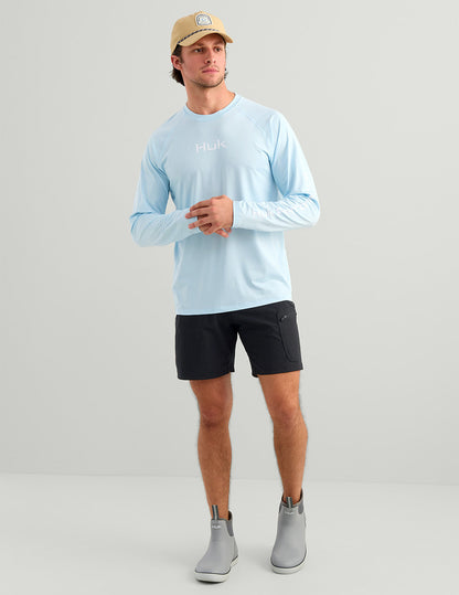 Huk Airweight Crew - Coastal Drift Heather