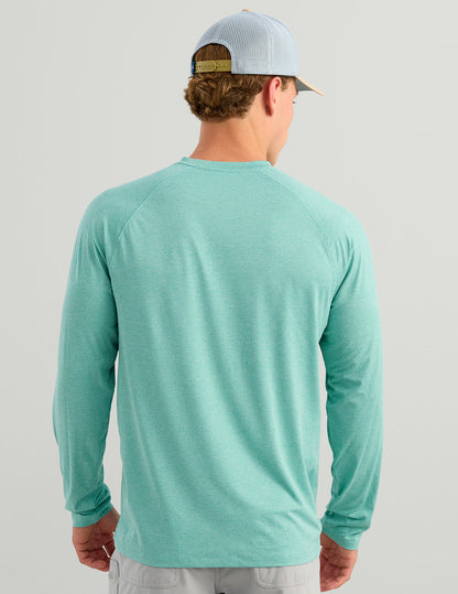 Huk Airweight Crew - Marine Blue Heather