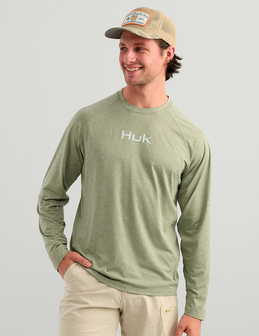 Huk Airweight Crew - Seagrass Heather