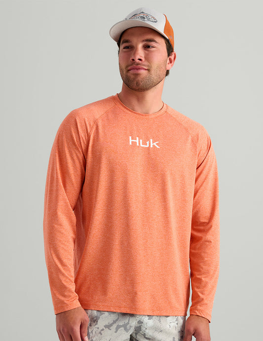 Huk Airweight Crew - Dusty Orange Heather
