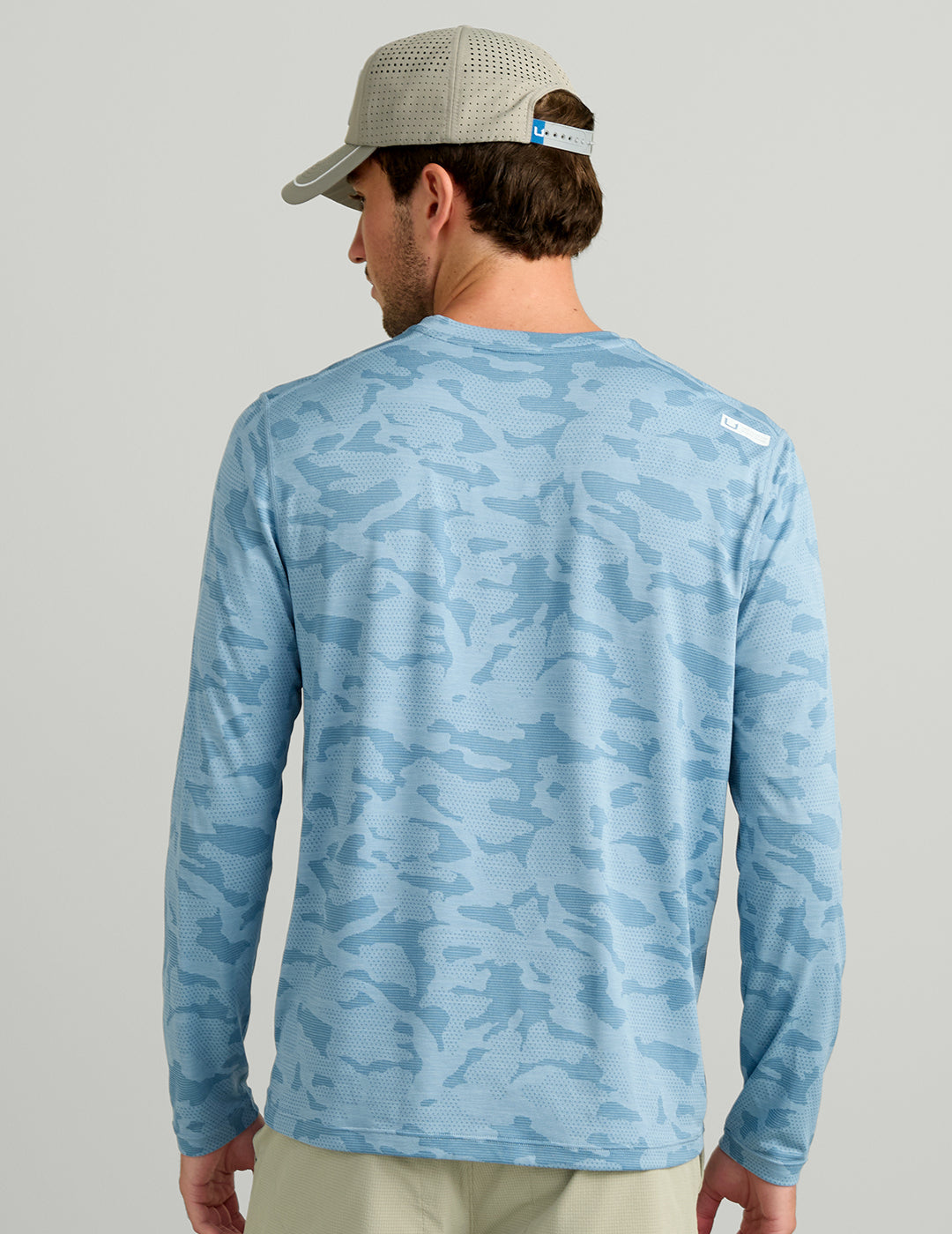 Huk A1A Pro Long Sleeve Crew - Cerulean Camo
