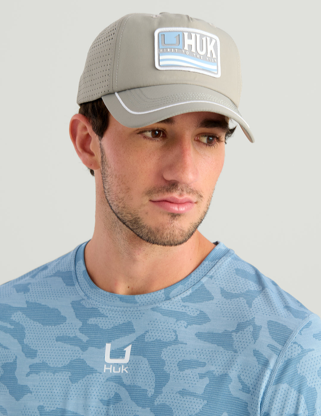 Huk A1A Pro Long Sleeve Crew - Cerulean Camo