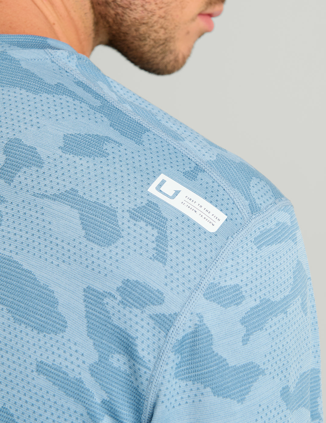 Huk A1A Pro Long Sleeve Crew - Cerulean Camo