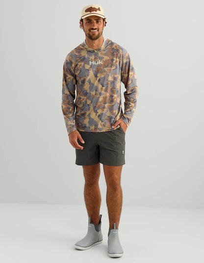 Huk Airweight KC Printed Hoodie - Starfish Tideloom Camo